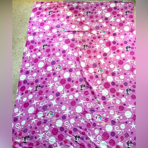 My Little Pony Twilight & Princess Celestia purple twin size flat bed sheet guc - Picture 2 of 6